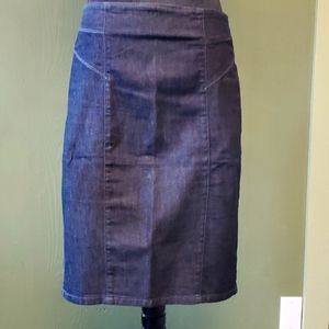 Ann Tailor Dark Wash Denim Pensil Skirt